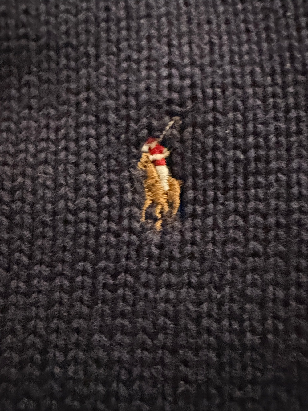 Polo by Ralph Lauren Navy Knit Crewneck Sweater with Pony Logo - Picture 3 of 9